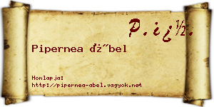 Pipernea Ábel névjegykártya